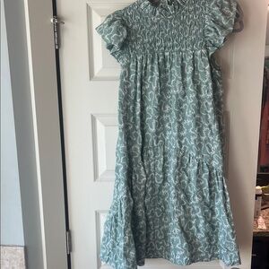 Sea New York Casual Dress in Sage and White